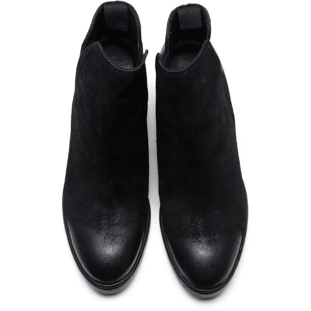 AASE waxed suede BLACK