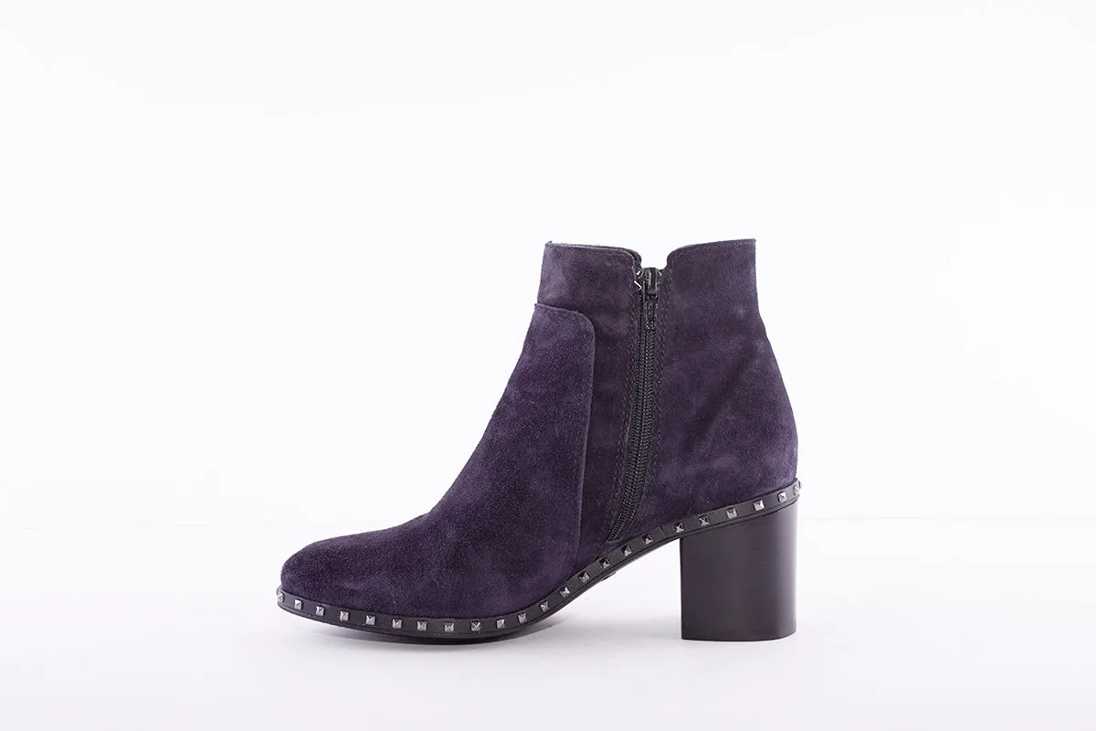 ALPE - MEDIUM BLOCK HEEL ANKLE BOOT - NAVY SUEDE