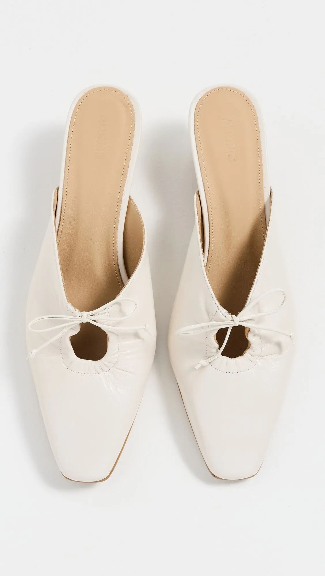 Amar Cream Leather Mule