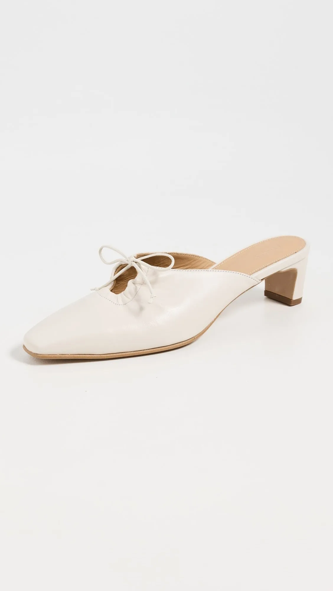 Amar Cream Leather Mule
