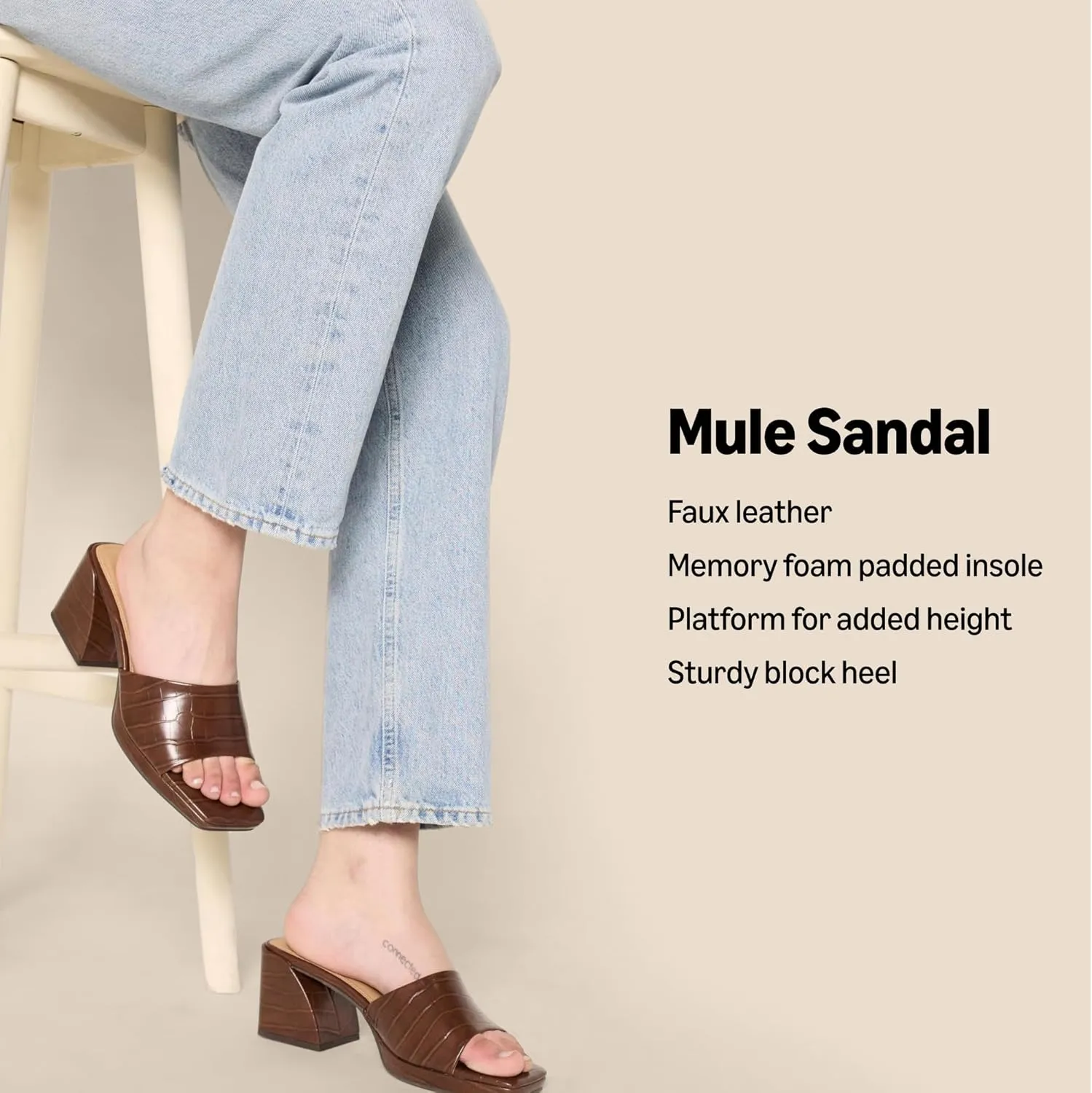 Amazon Essentials Women's Platform Mule Sandals