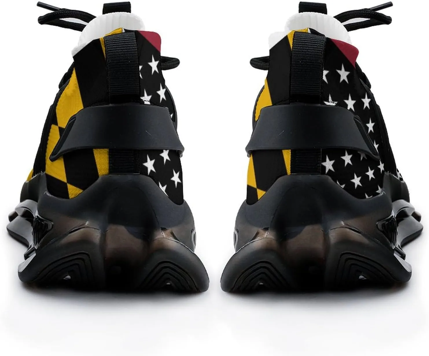 American Maryland Flag Comfortable Running Shoes for Men Quick Dry Non-Slip Tennis Gym Sneakers