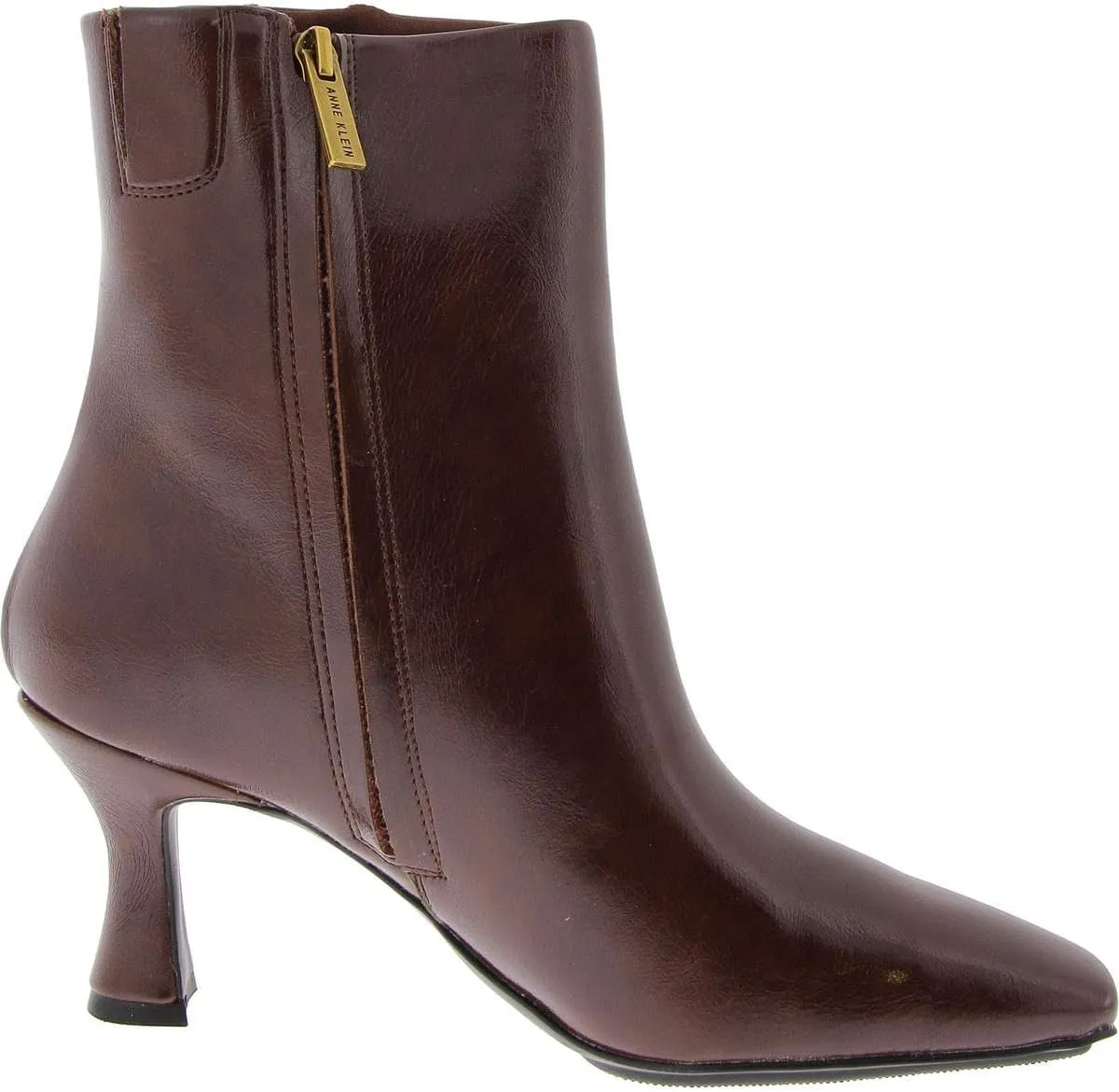 Anne Klein Womens Pablo Faux Leather Heeled Booties