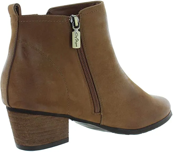 Aqua College Womens Isla Closed Toe Ankle Fashion Boots, Cognac Nubuck, Size 5.5