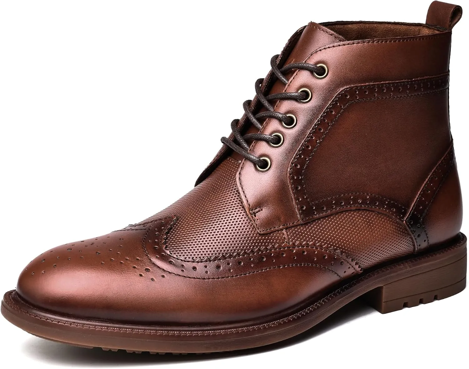 Arkbird Mens Oxford Dress Boots Fashion Casual Genuine Leather Brogue Chukka Ankle Boot for Men