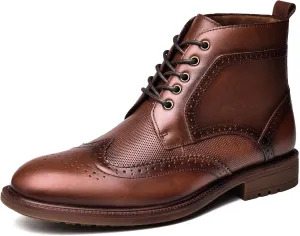 Arkbird Mens Oxford Dress Boots Fashion Casual Genuine Leather Brogue Chukka Ankle Boot for Men