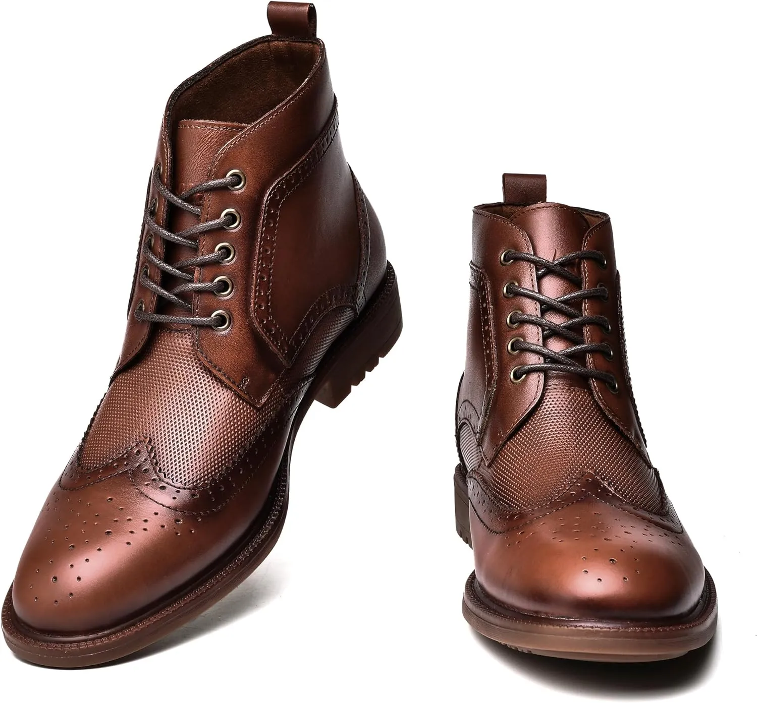 Arkbird Mens Oxford Dress Boots Fashion Casual Genuine Leather Brogue Chukka Ankle Boot for Men