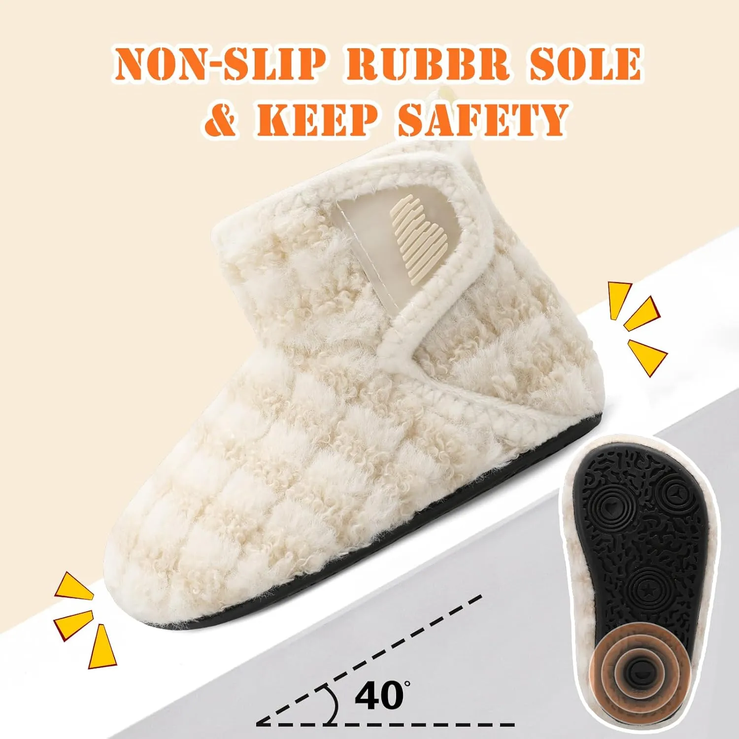 BARERUN Toddler Slippers Girls Boys House Shoes Baby Winter Booties Plush Cozy Kids House Slipper Warm Lightweight Infant Walking Shoes Socks