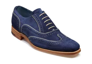 Barker Spencer - Navy Suede/Grey Suede
