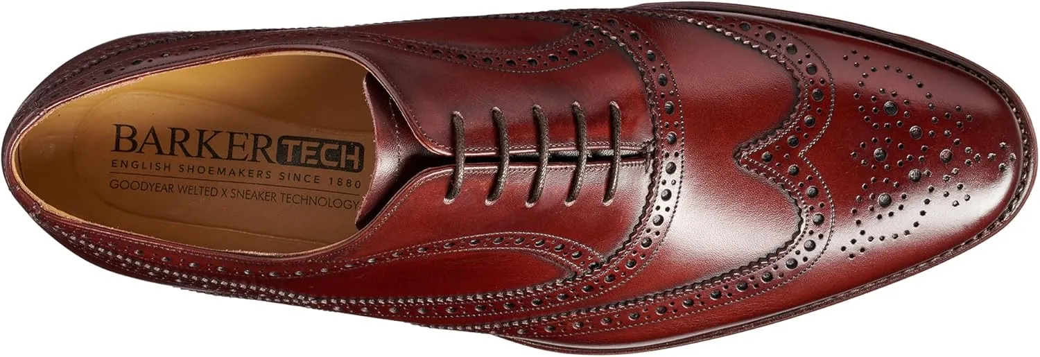 BARKER Turing Men's Handmade Leather Brogue Oxford Dress Shoes - Timeless Elegance & Superior Craftsmanship for Formal & Business Wear