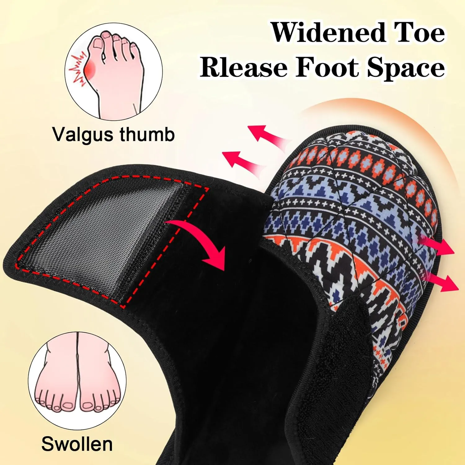 Besroad Mens Slippers Wide Memory Foam House Slippers Adjustable Diabetic Shoes Arthritis Edema Swollen House Shoes