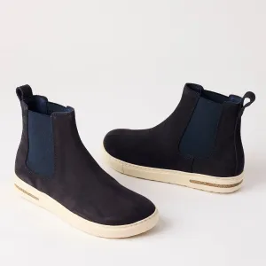 Birkenstock Navy Leather Chelsea Boots