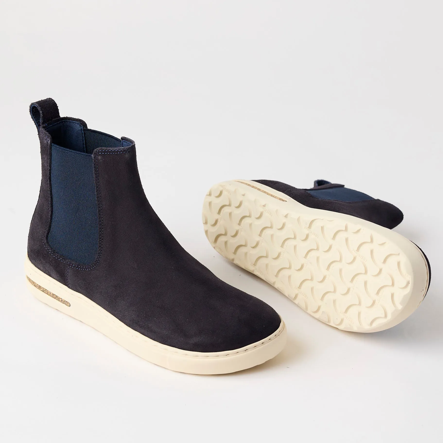 Birkenstock Navy Leather Chelsea Boots
