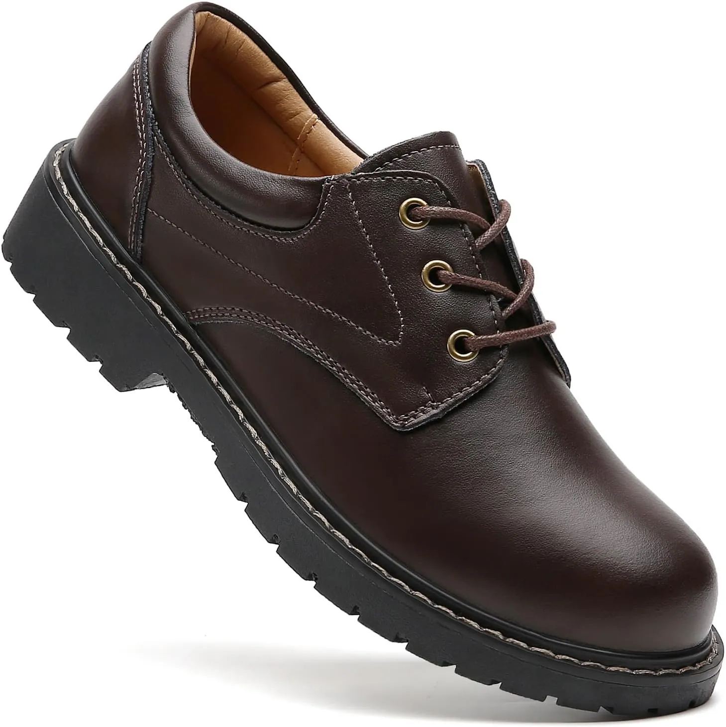 Black Oxford Shoes for Women Leather Work Office Non Slip Dress Shoes Comfortable Shoes