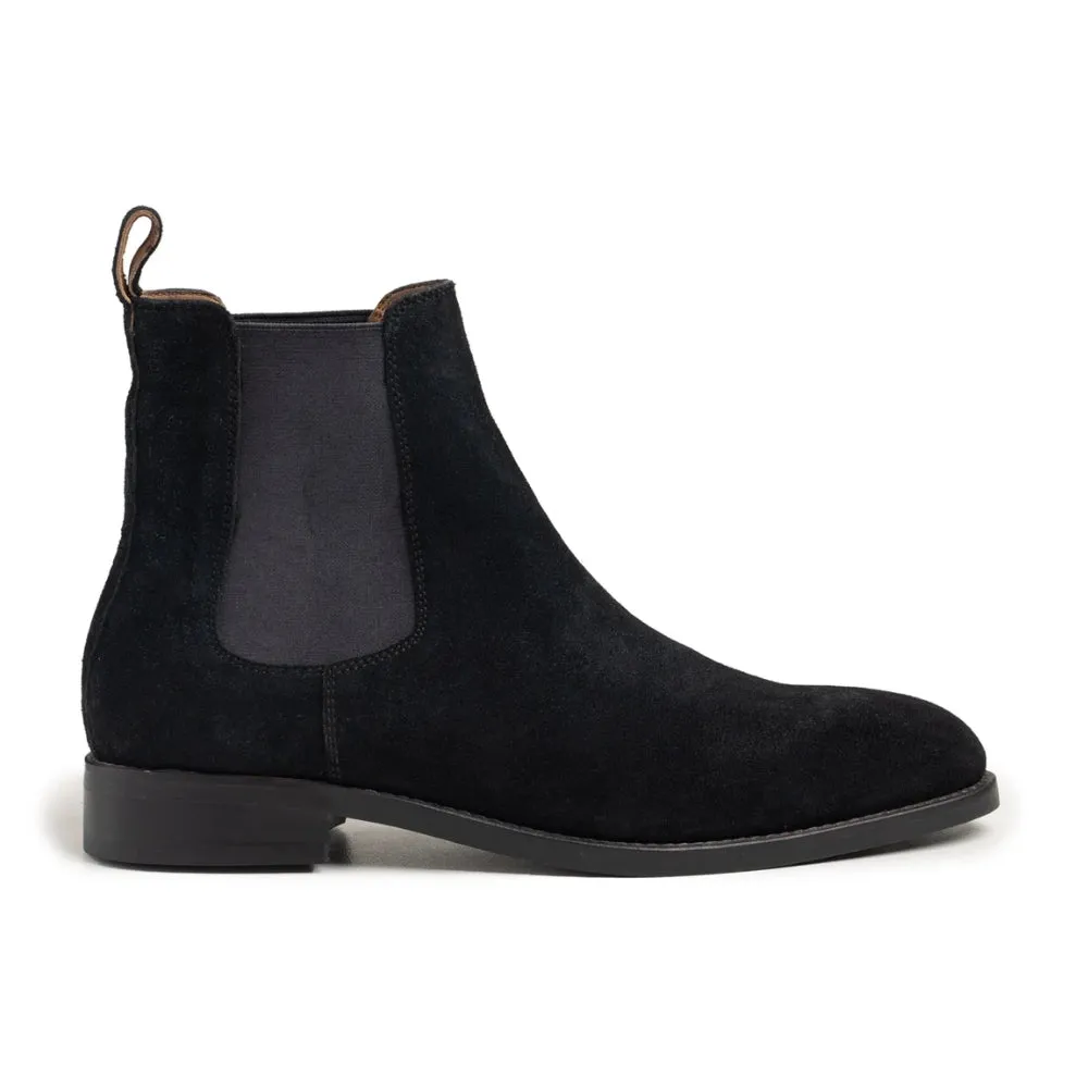 Black Suede Chelsea Boots Mens | Handmade