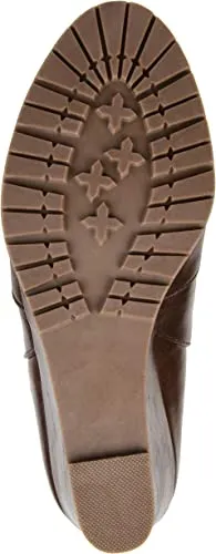 Brinley Co Comfort Womens Chelsea Wedge Bootie Brown, 7 Regular US