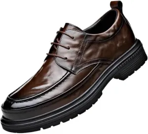 Brogue Men's Monk, Formal Genuine Leather Handmade Shoes, Wedding Business Dress Shoes for Men, Waterproof Platform Oxford Shoes