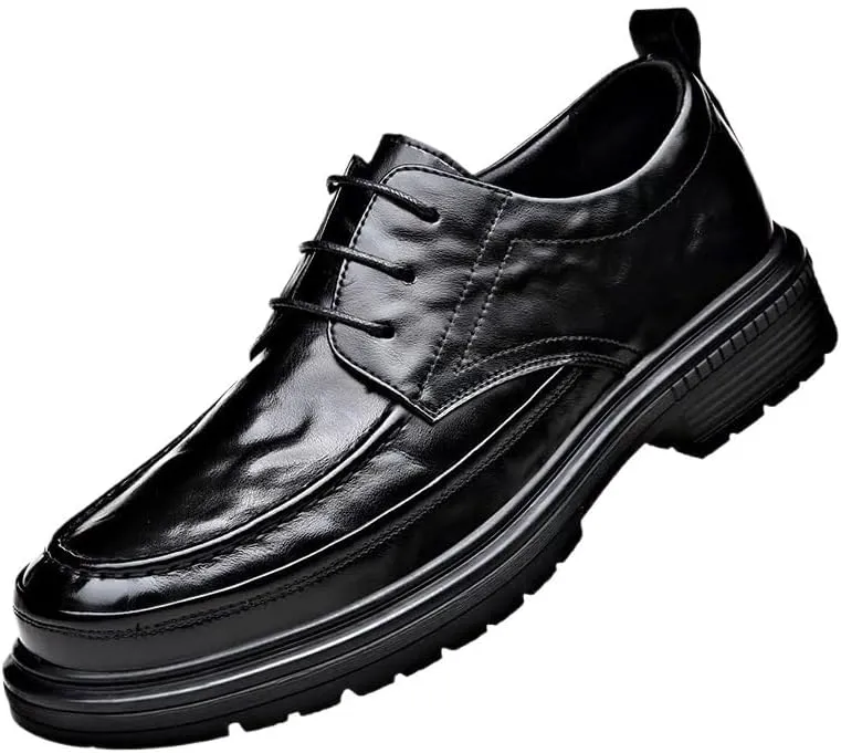 Brogue Men's Monk, Formal Genuine Leather Handmade Shoes, Wedding Business Dress Shoes for Men, Waterproof Platform Oxford Shoes