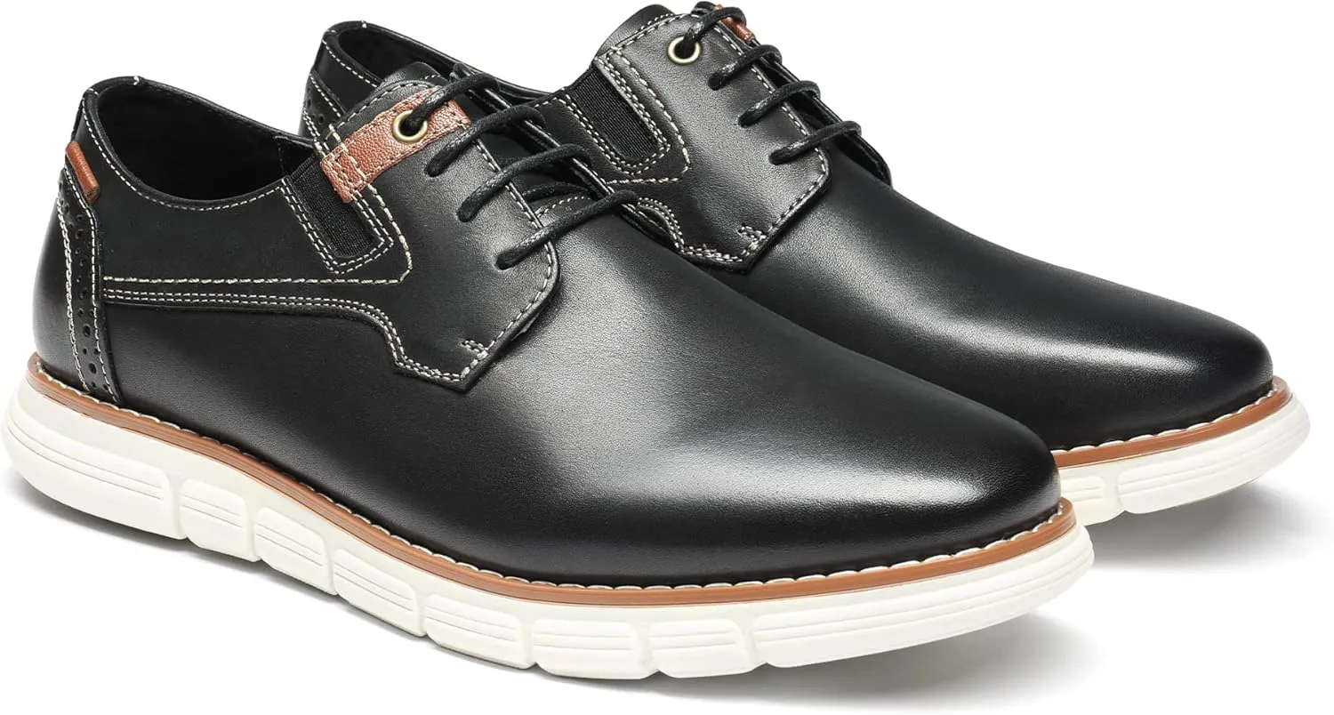Bruno Marc Men's Crossflex Oxford Dress Sneakers Casual Leather Dress Shoes