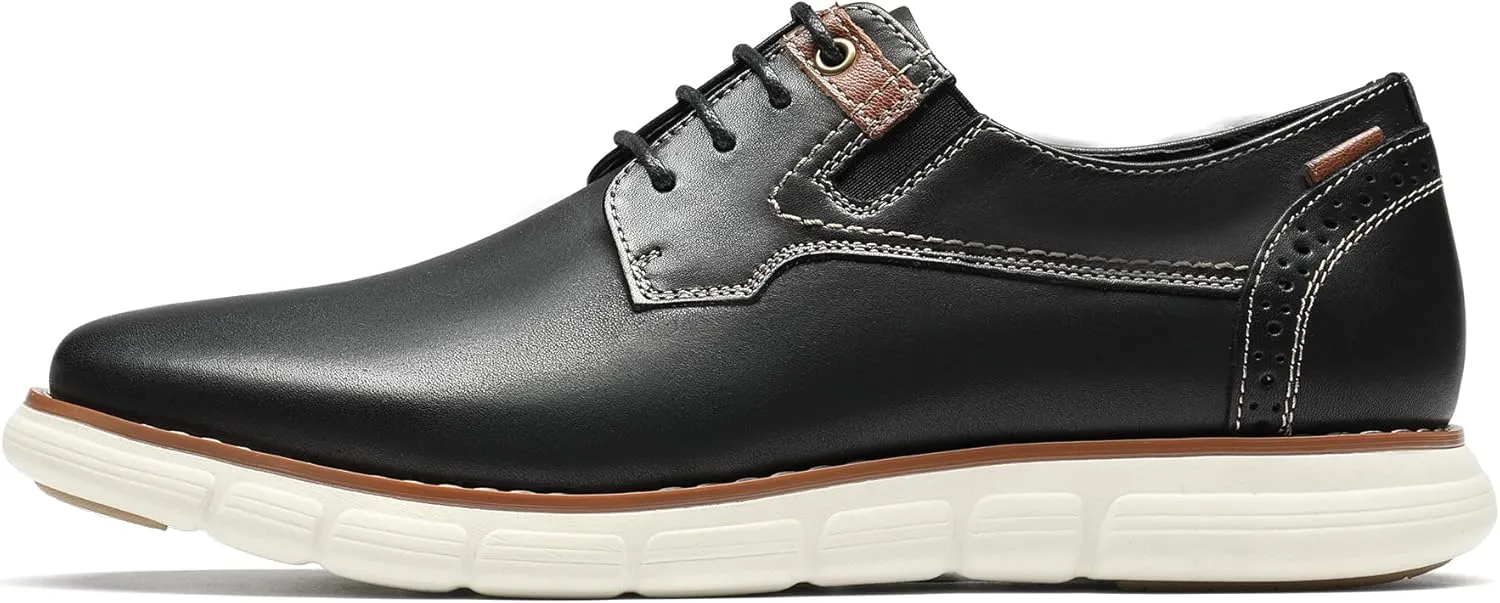 Bruno Marc Men's Crossflex Oxford Dress Sneakers Casual Leather Dress Shoes