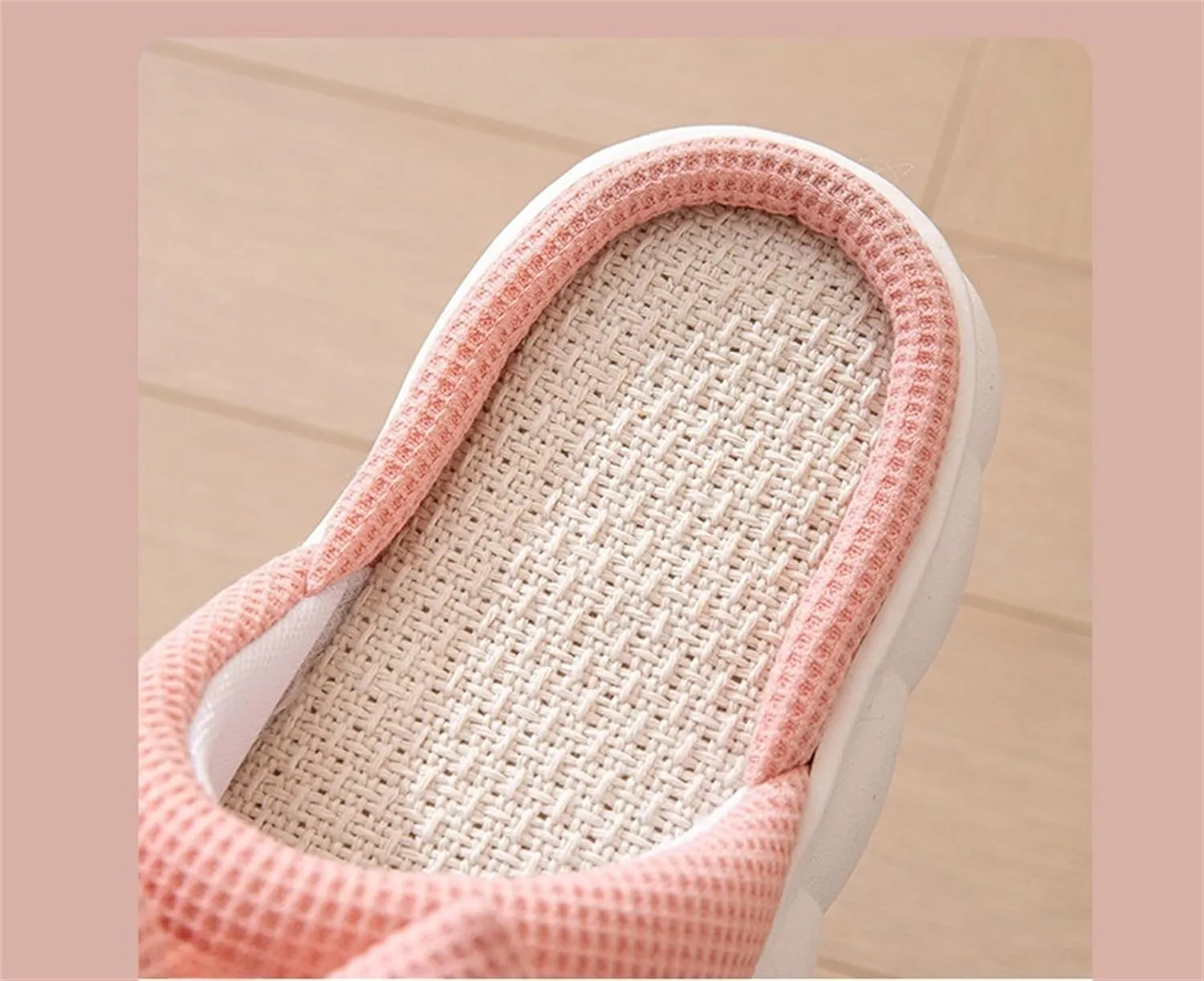 Butterfly cotton and linen slippers Home slippers Men's and women's seasonal slippers Cotton and linen slippers