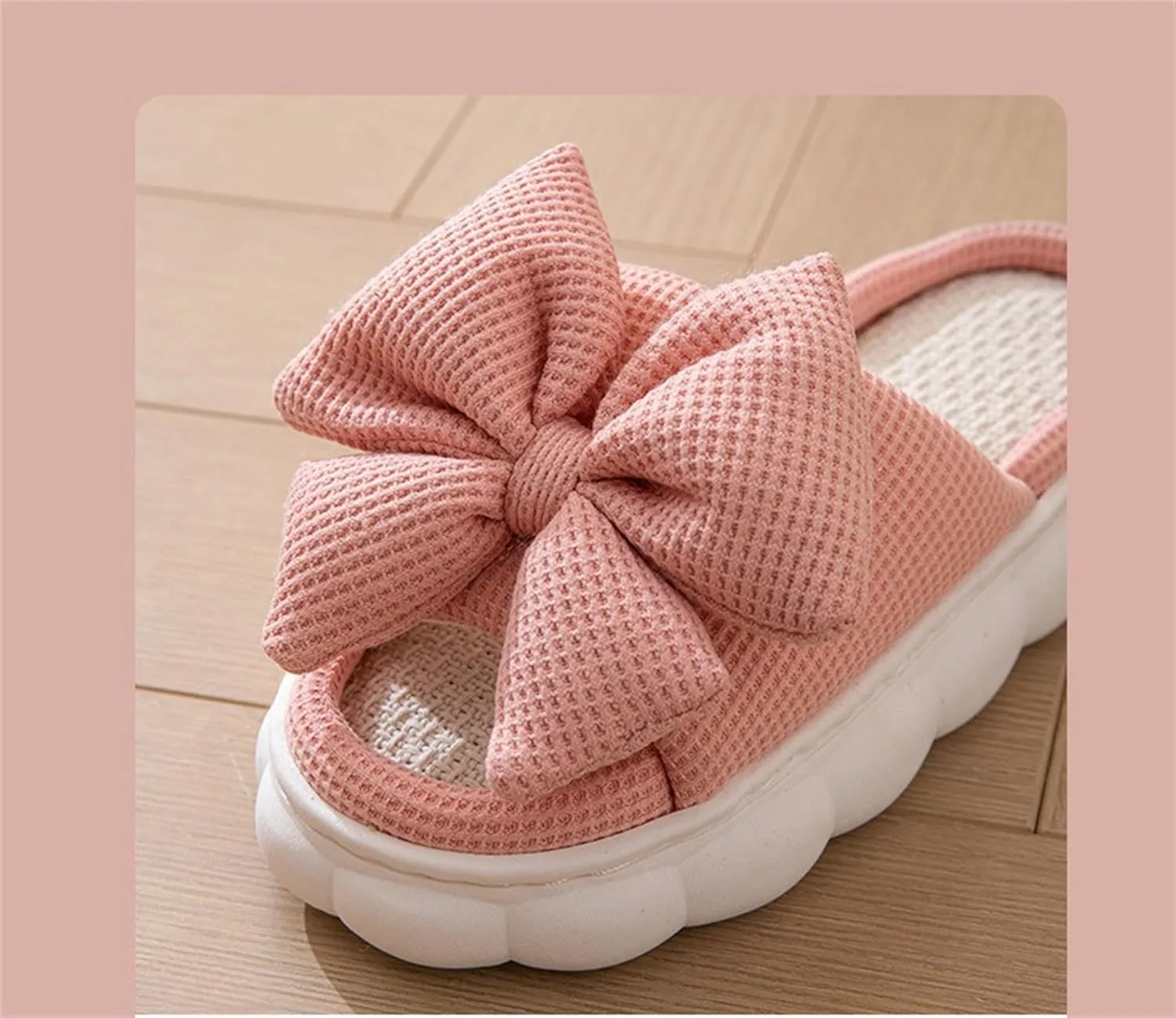 Butterfly cotton and linen slippers Home slippers Men's and women's seasonal slippers Cotton and linen slippers