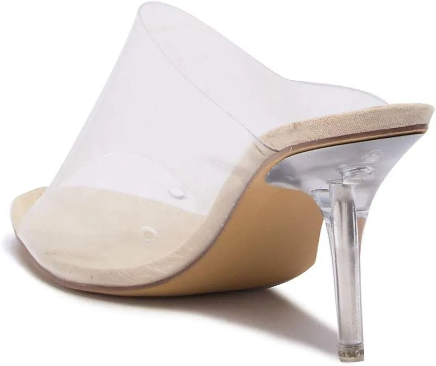 Cape Robbin Stealthy Clear Mule sandals