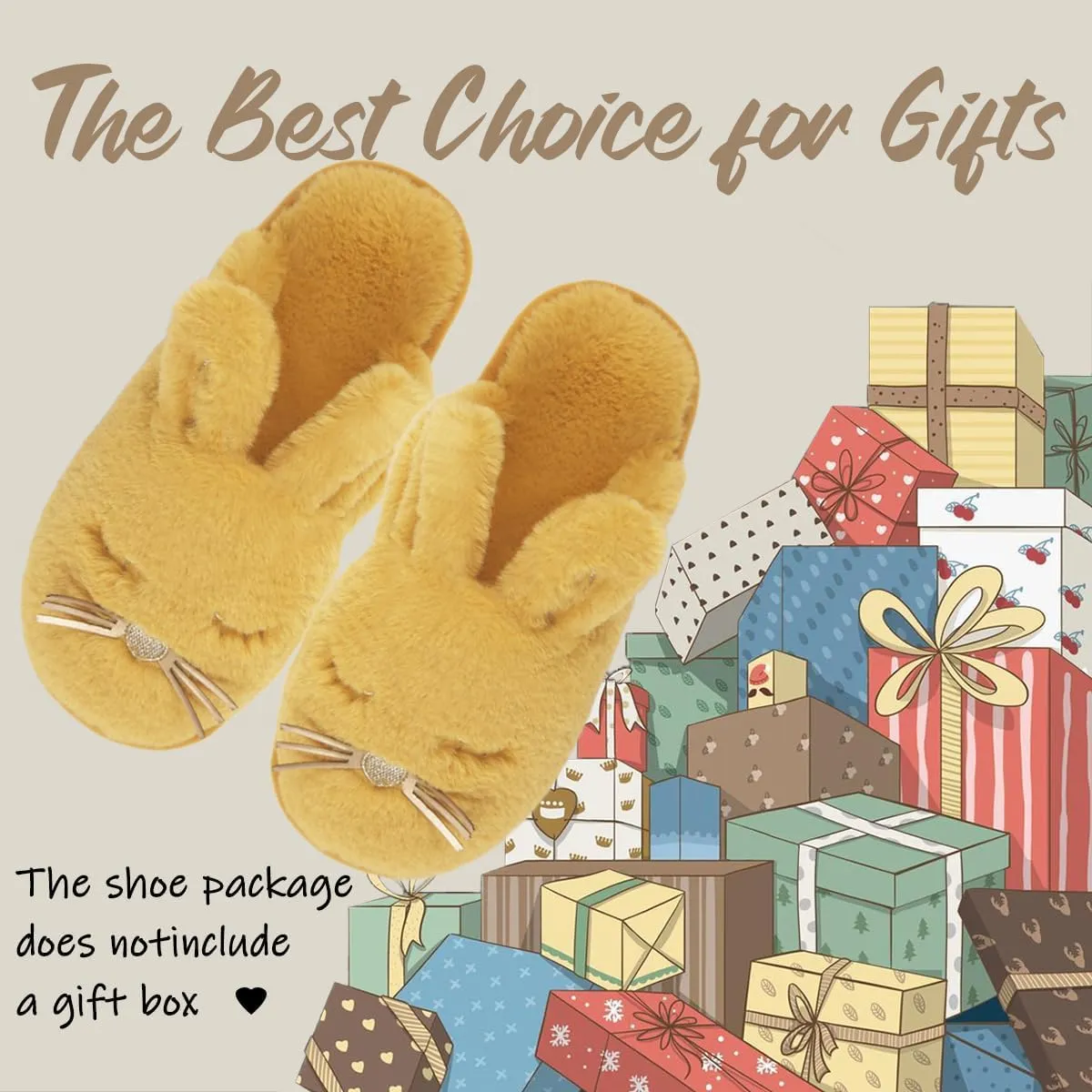 Caramella Bubble Bunny Slippers for Women Fuzzy Cute Animal Memory Foam House Rabbit Slippers Indoor Outdoor