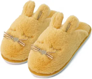Caramella Bubble Bunny Slippers for Women Fuzzy Cute Animal Memory Foam House Rabbit Slippers Indoor Outdoor