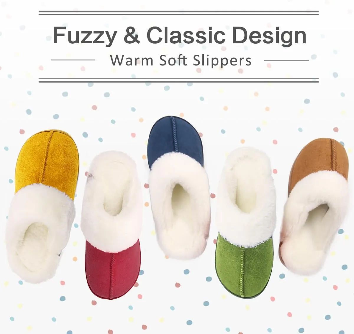 Caramella Bubble Women Slippers House Shoes : Fuzzy Fur Memory Foam Non Slip Slipper - Indoor Outdoor Ladies Maternity Home Slide