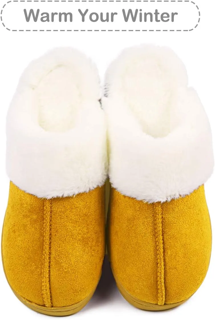 Caramella Bubble Women Slippers House Shoes : Fuzzy Fur Memory Foam Non Slip Slipper - Indoor Outdoor Ladies Maternity Home Slide
