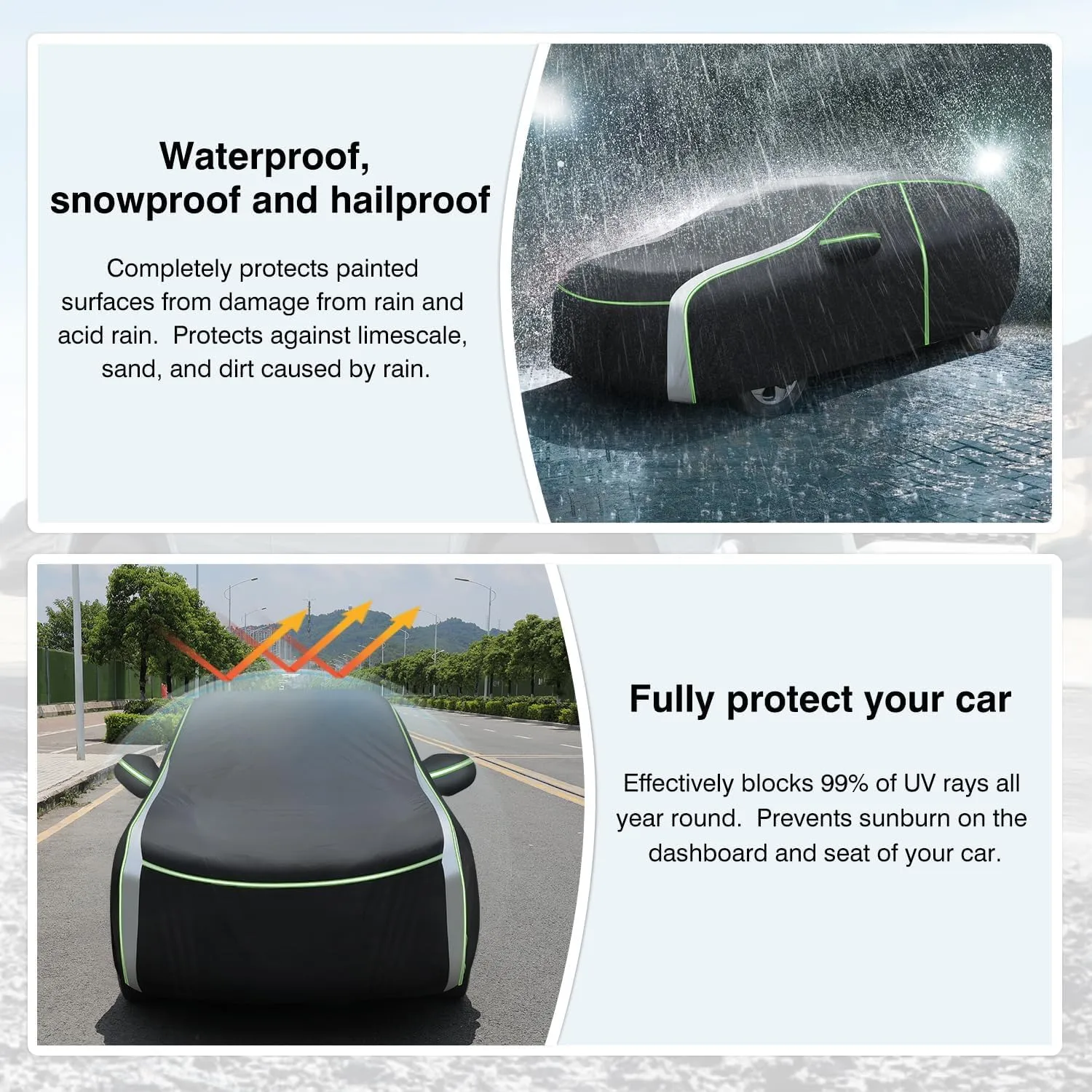 Cartist SUV Car Cover Fits for Subaru Forester 1998-2024 2025, All Weather Car Covers Outdoor for Forester Accessories, Waterproof with Zipper & Reflective Safety Strips
