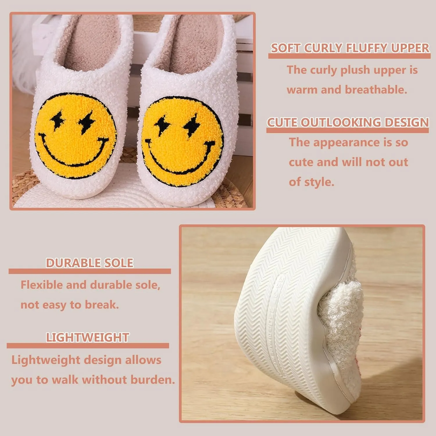 Cartoon Slippers for Womens Mens Cute Cozy Plush Warm Slip-on House Shoes for Indoor and Outdoor Meet Me at Midnight Strawberry Mushroom Evil Eyes Love Heart Slippers