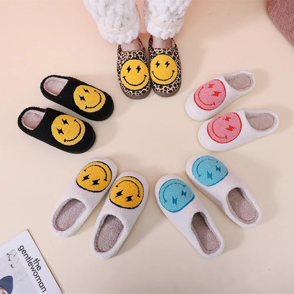 Cartoon Slippers for Womens Mens Cute Cozy Plush Warm Slip-on House Shoes for Indoor and Outdoor Meet Me at Midnight Strawberry Mushroom Evil Eyes Love Heart Slippers
