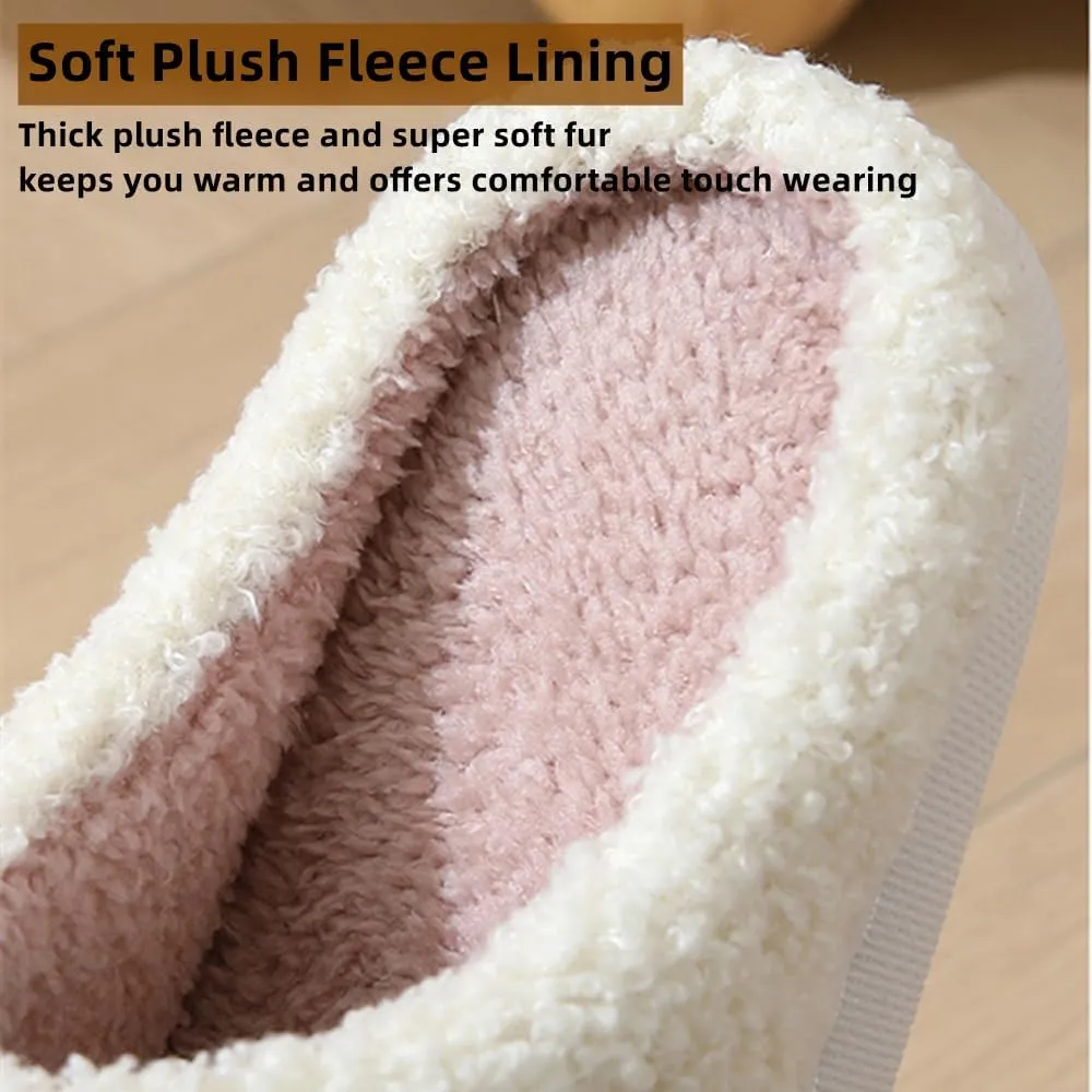 Cartoon Slippers for Womens Mens Cute Cozy Plush Warm Slip-on House Shoes for Indoor and Outdoor Meet Me at Midnight Strawberry Mushroom Evil Eyes Love Heart Slippers