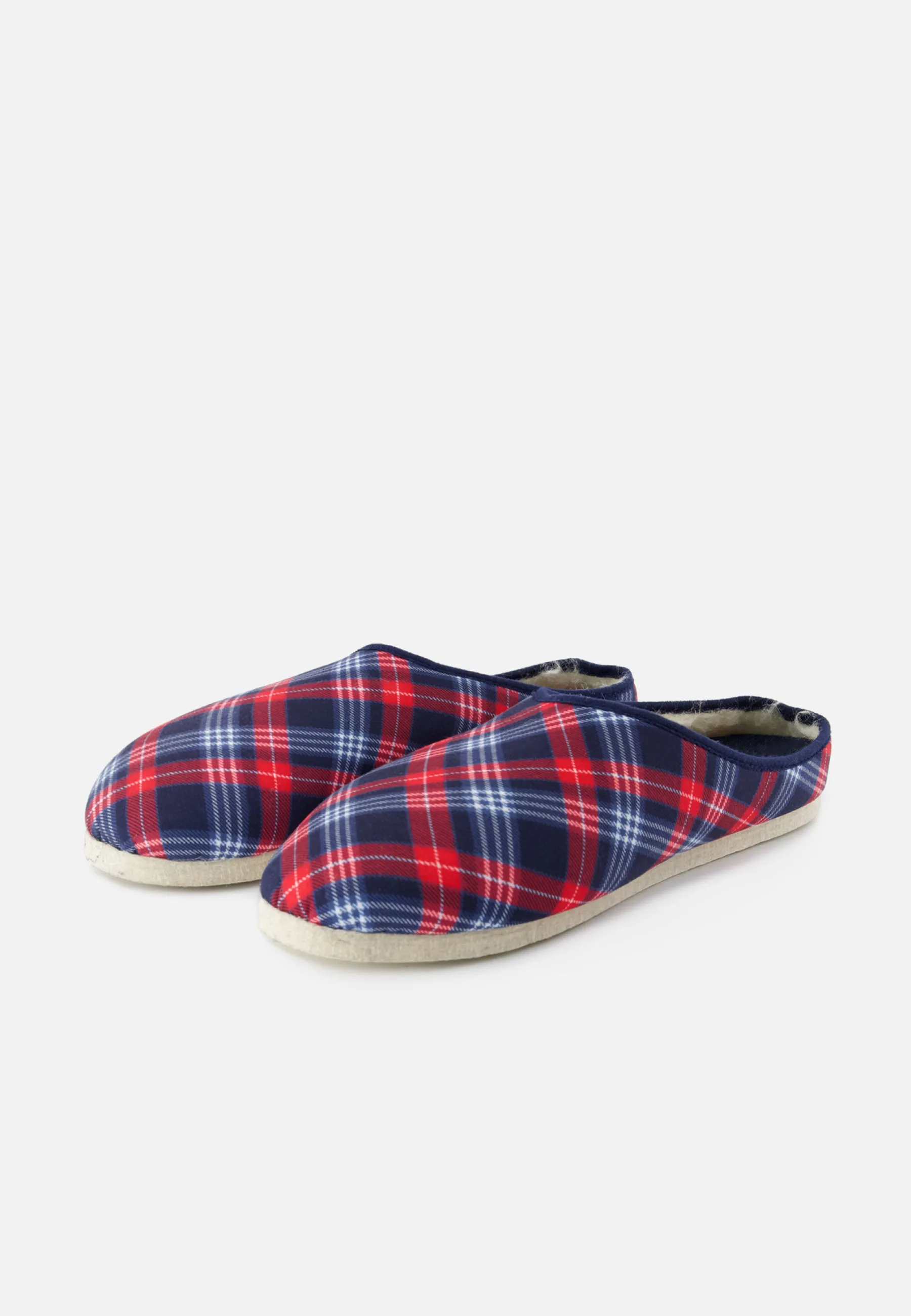 Chaussons d'intérieur en laine - Claudio Tartan