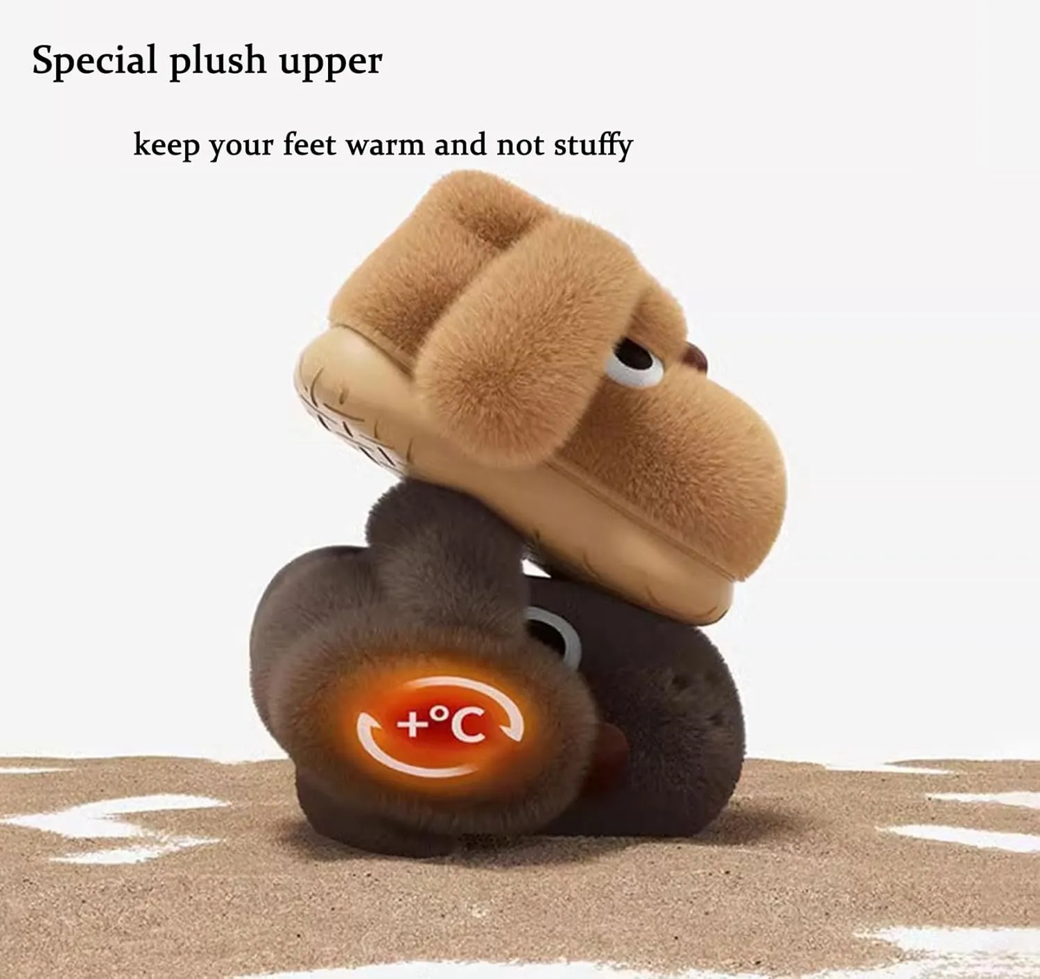 ChayChax Women’s Funny Dog Slippers Closed Back Plush Warm House Shoes Cozy Novelty Slip On Bootie Slipper