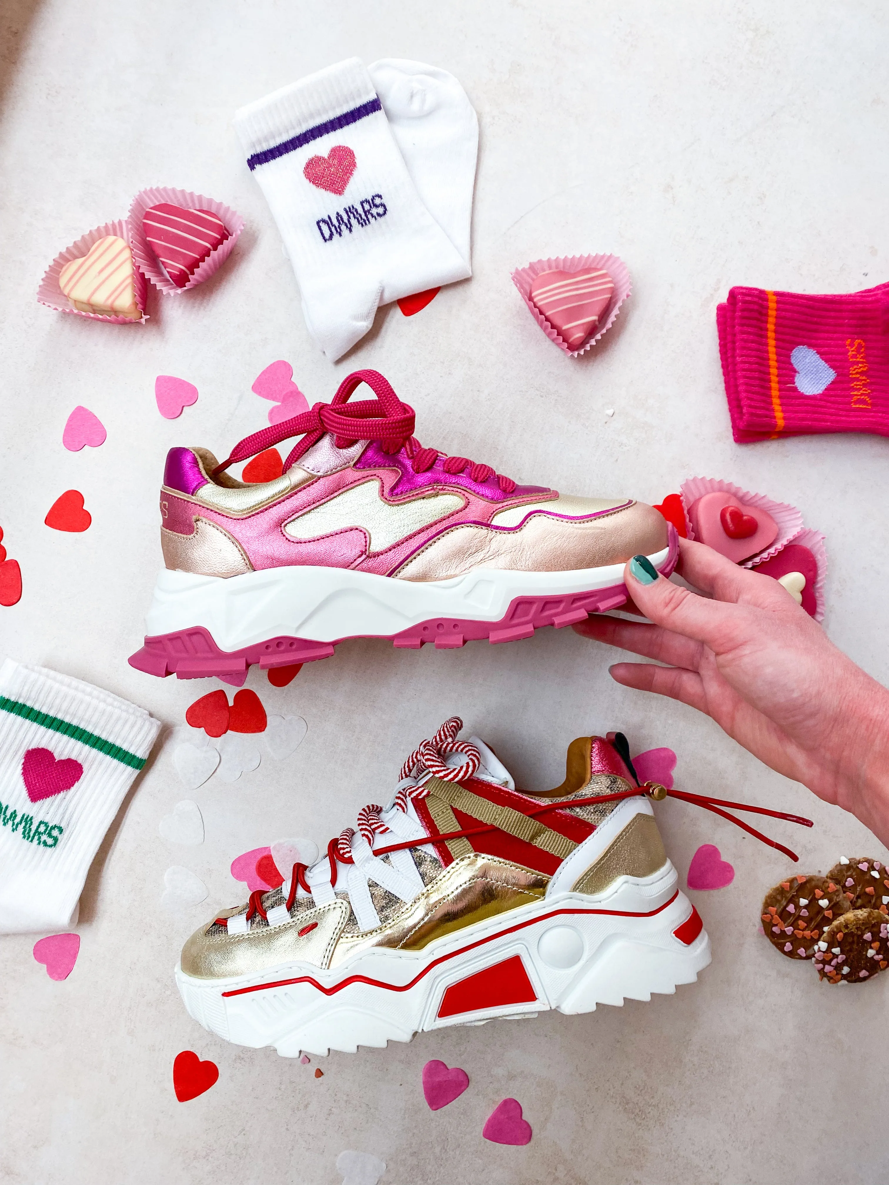 CHESTER metallic - Sneakers | Champagne / Pink