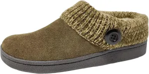 Clarks Women's Knitted Collar Clog (6 M US, Sage/Beige)