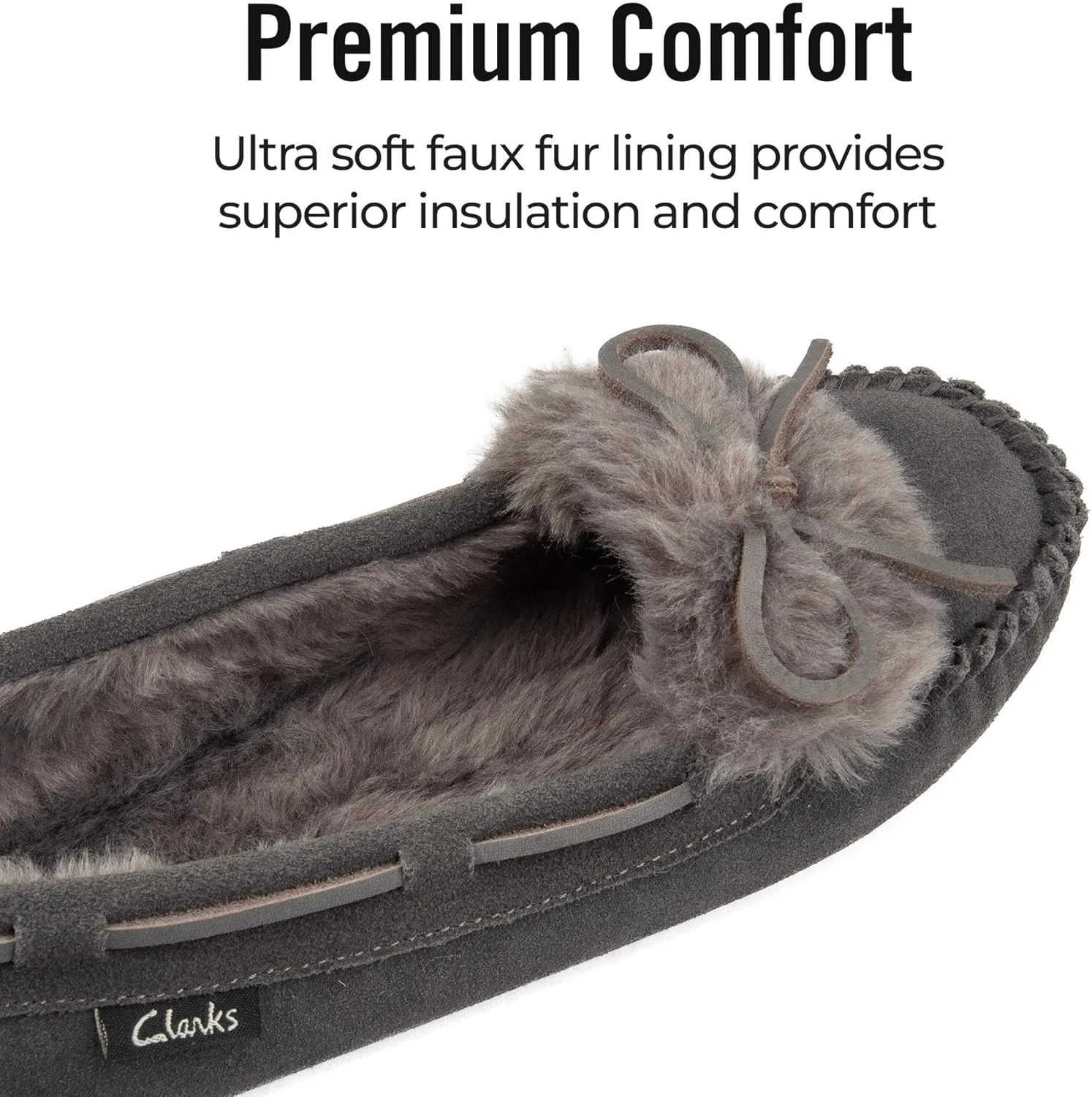 Clarks Women's, Suede Moccasin Slipper