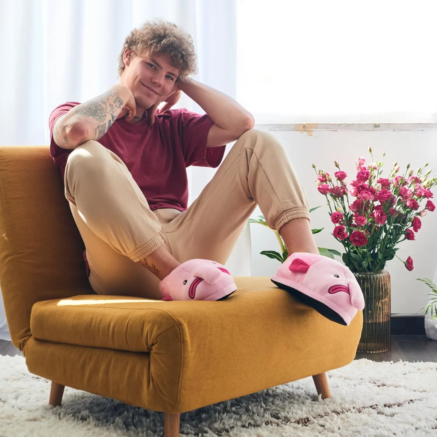 Coddies Blobfish Slippers | Funny Fish Gift, Plush Anti-Skid Grip | For Men, Women & Kids