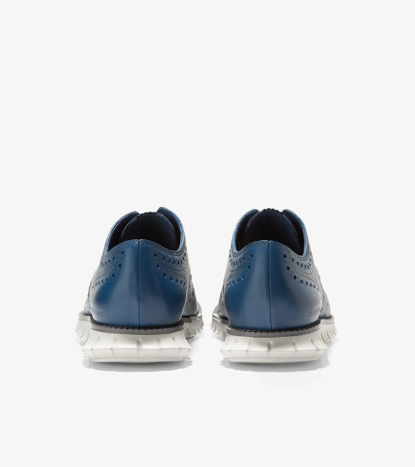 Cole Haan Men's ZERØGRAND Wingtip Oxford Ensign Blue Leather-City Skyline C37894