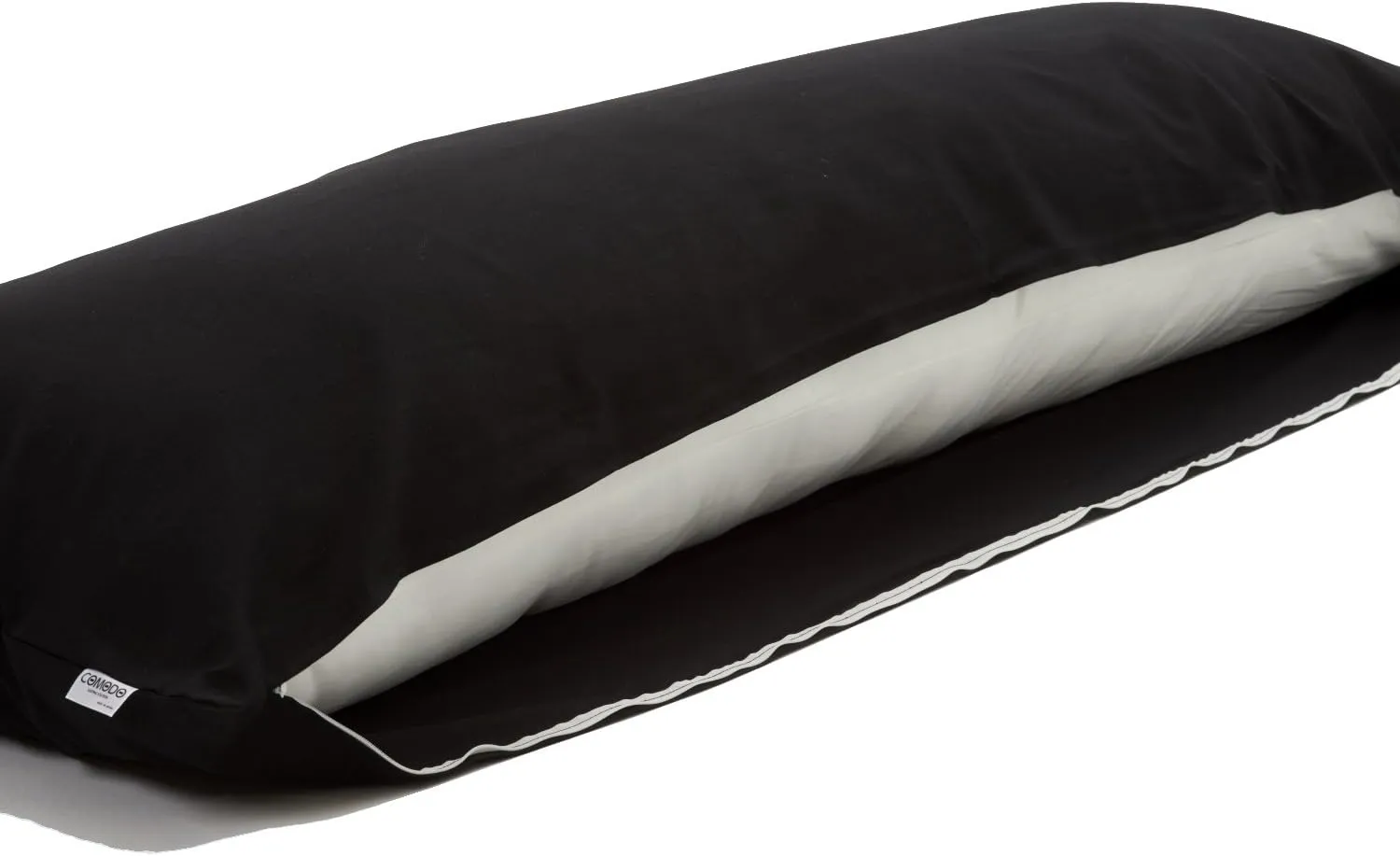 Comodo Original CMC9150R Body Pillow Cover with Zipper 100% Cotton Dakimakura Pillow Case [Made in Japan] (Black, 20 x 60 inch (150cm x 50cm))