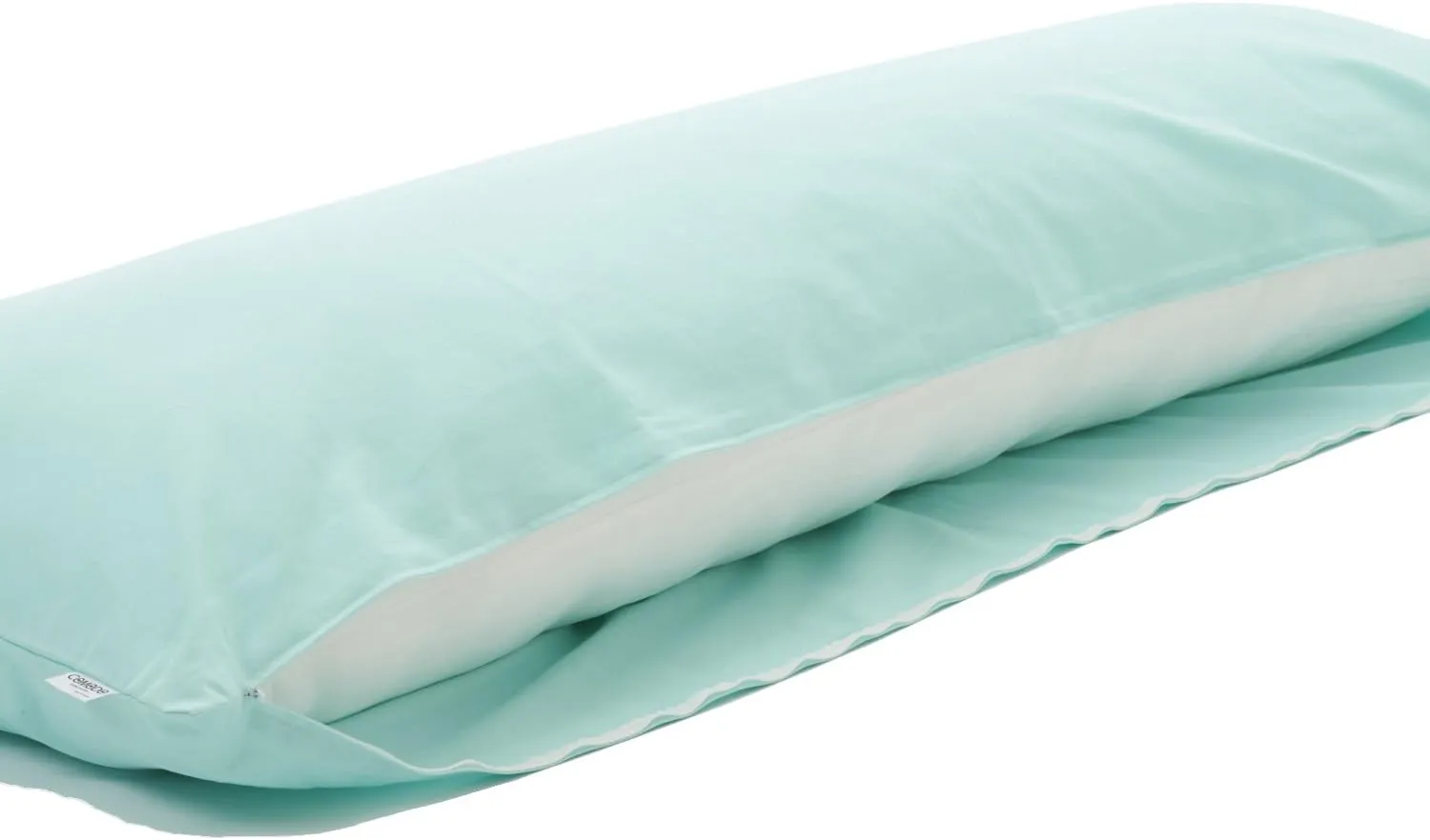 Comodo Original CMC9150R Body Pillow Cover with Zipper 100% Cotton Dakimakura Pillow Case [Made in Japan] (Ice Blue, 20 x 60 inch (150cm x 50cm))