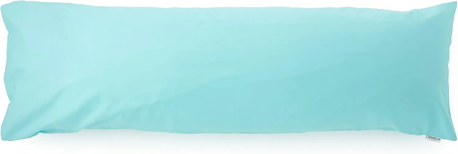 Comodo Original CMC9150R Body Pillow Cover with Zipper 100% Cotton Dakimakura Pillow Case [Made in Japan] (Ice Blue, 20 x 60 inch (150cm x 50cm))