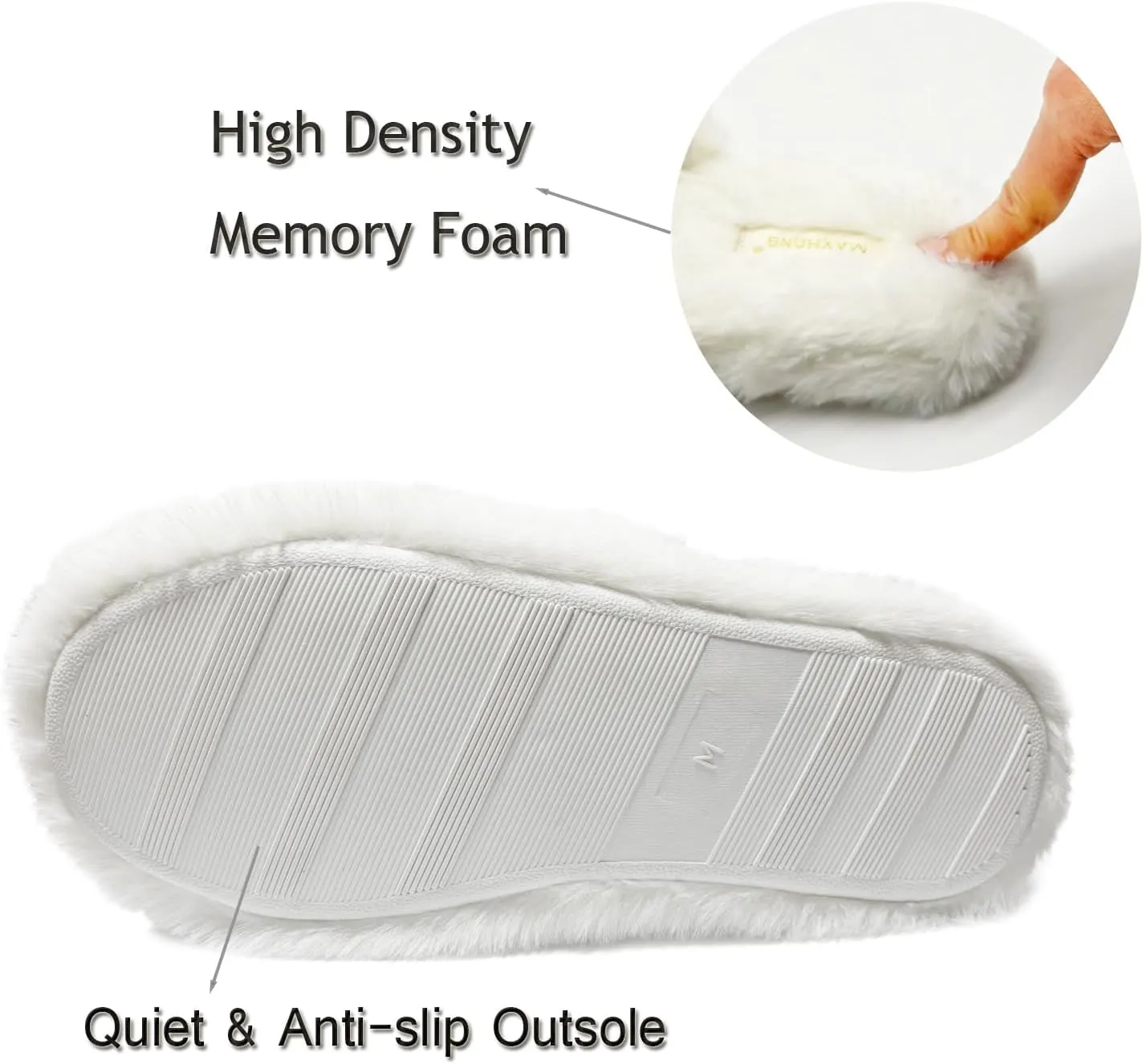 Cute Animal Slipper for women Cozy Memory Foam House Slippers Plush Fleece Lining Soft Comfy Non-Slip Sole Indoor Cat Dog Bunny Slippers