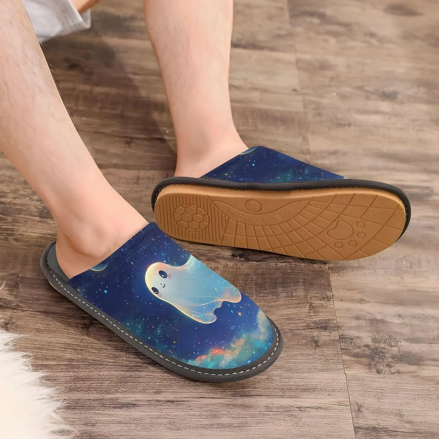 Cute Fuzzy Slippers Mens Houseshoes Women's Indoor Outdoor Slippers Home Slippers for Men