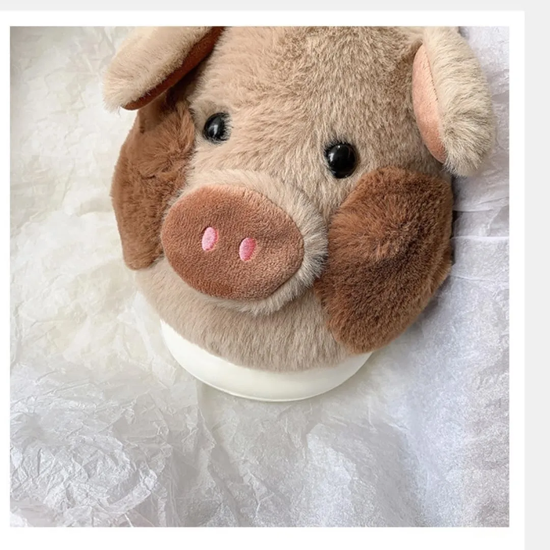 Cute pig slippers, animal plush slippers, winter Warm slippers, Women's party slippers, Men's Women's indoor outdoor slippers