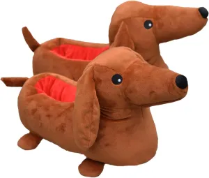Dachshund Slippers For Women Men, Weiner Dog Non-Slip Fuzzy Cute Slipper Cozy Plush Warm House Shoes