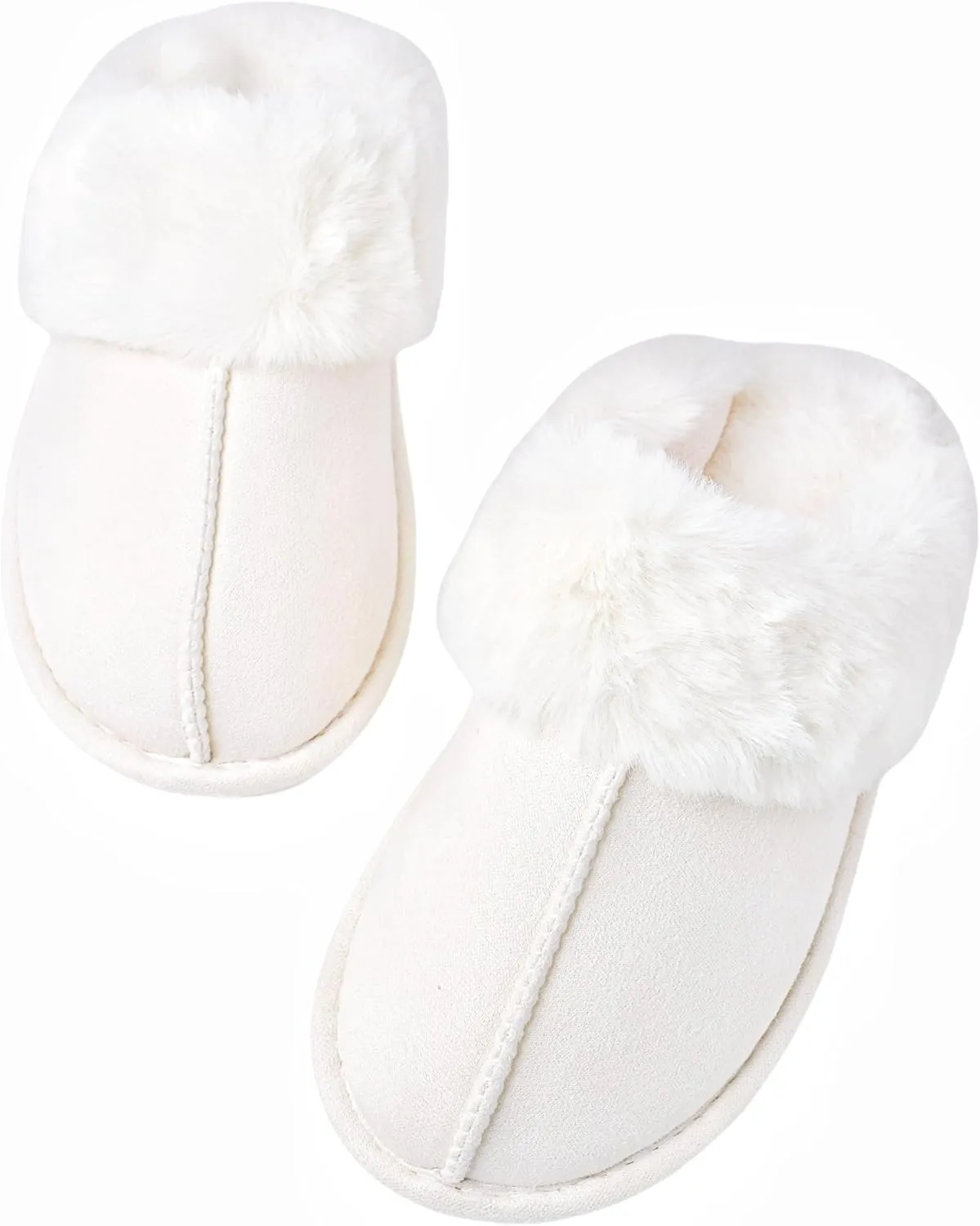 DCLTD Fluffy House Slippers for Women Men Bedroom Shoes Cozy Warm Slip on Indoor and Outdoor Winter Platform Shoes Super Soft Cloud Slippers Christmas Gifts